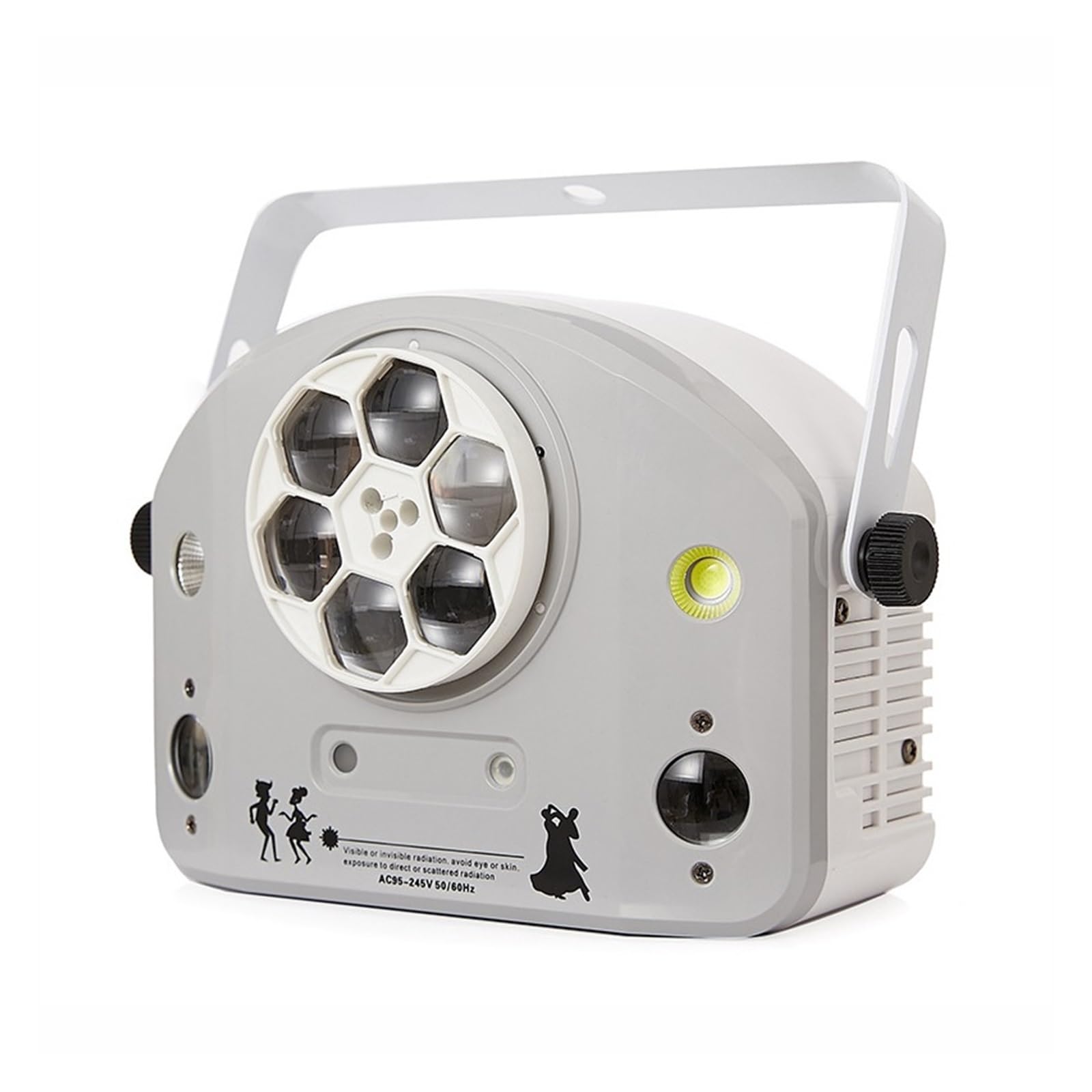 EDEDE Strobo Discoteca, 4 in 1 LED GOBO Strobe Bee Eye Patterns Project Stage Lighting Effect DJ Disco Party Dance Holiday Wedding Light per Feste da Ballo DJ di Compleanno Karaoke
