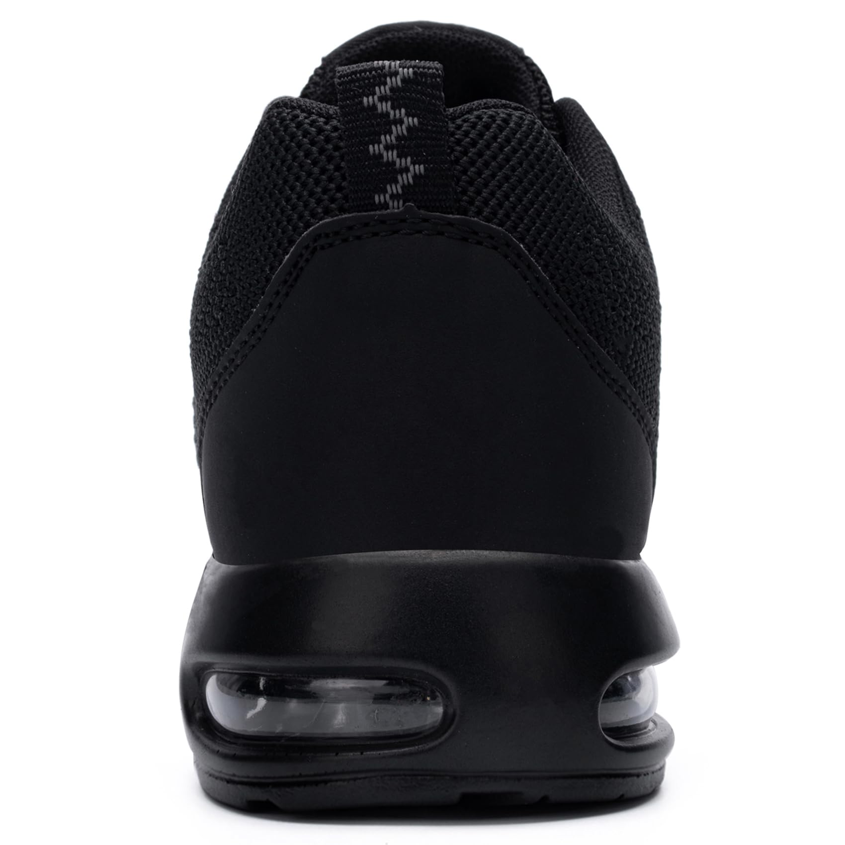 DYKHMILY Sicherheitsschuhe Damen Luftkissen Arbeitsschuhe Leicht Stahlkappenschuhe Sportlich Atmungsaktiv Dämpfung(Schwarz,40EU)