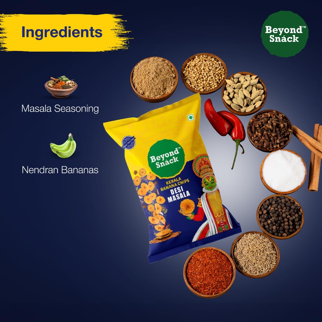 Beyond Snáck Kerala Banana Chips - Desi Masala 30 Gms