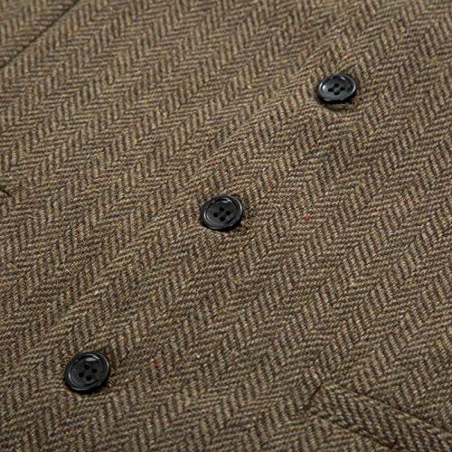 PJ PAUL JONES Men's Herringbone Tweed Suit Vest Casual Wool Blend Waistcoat4