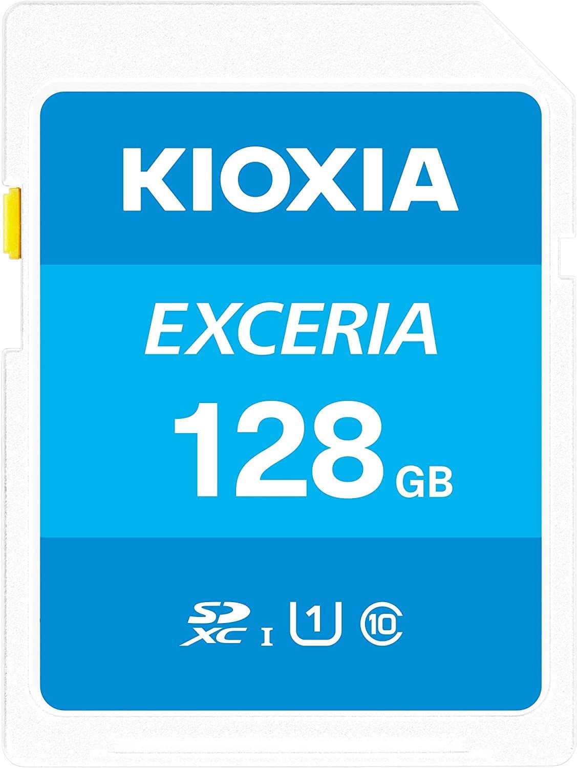 KIOXIA EXCERIA SD Memory Card 128GB, Read Speed 100 MB/s, Write Speed