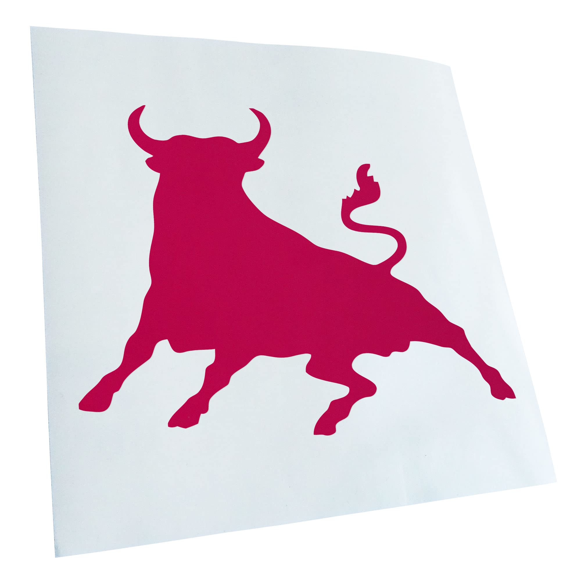 Kiwistar - Car Sticker - Pink - 30 x 23 cm Taurus Toro Bull - Rear Window Car Sticker Weatherproof for Car Truck Moped Truck - Sticker Exterior Self-Adhesive Tuning Accessories for Window Vehicle