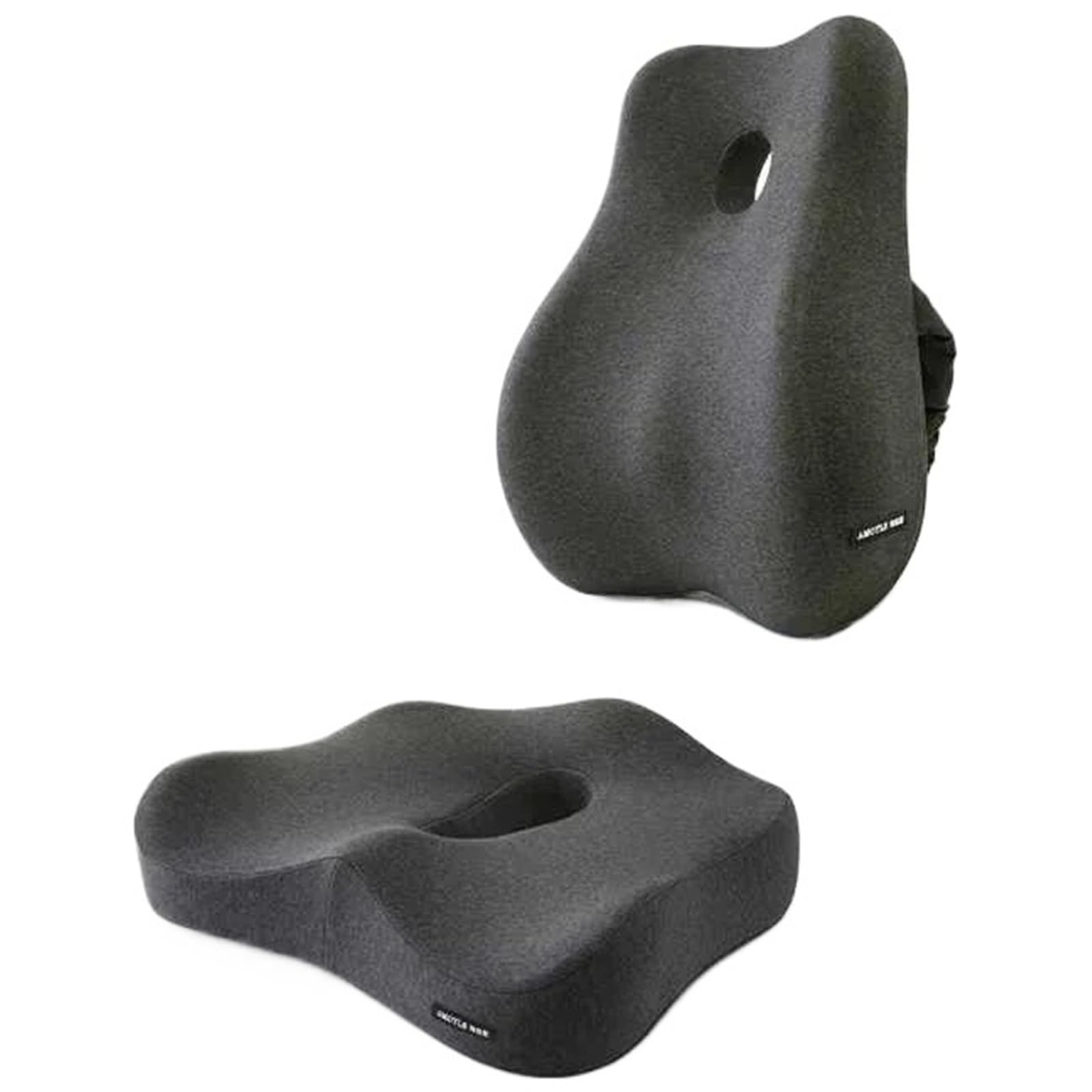 Cuscino ortopedico per sedia da ufficio in memory foam, cuscino di supporto per sedile auto, cuscino massaggiante, ortopedico, per alleviare il dolore al coccige (nero, base (vita del sedile)