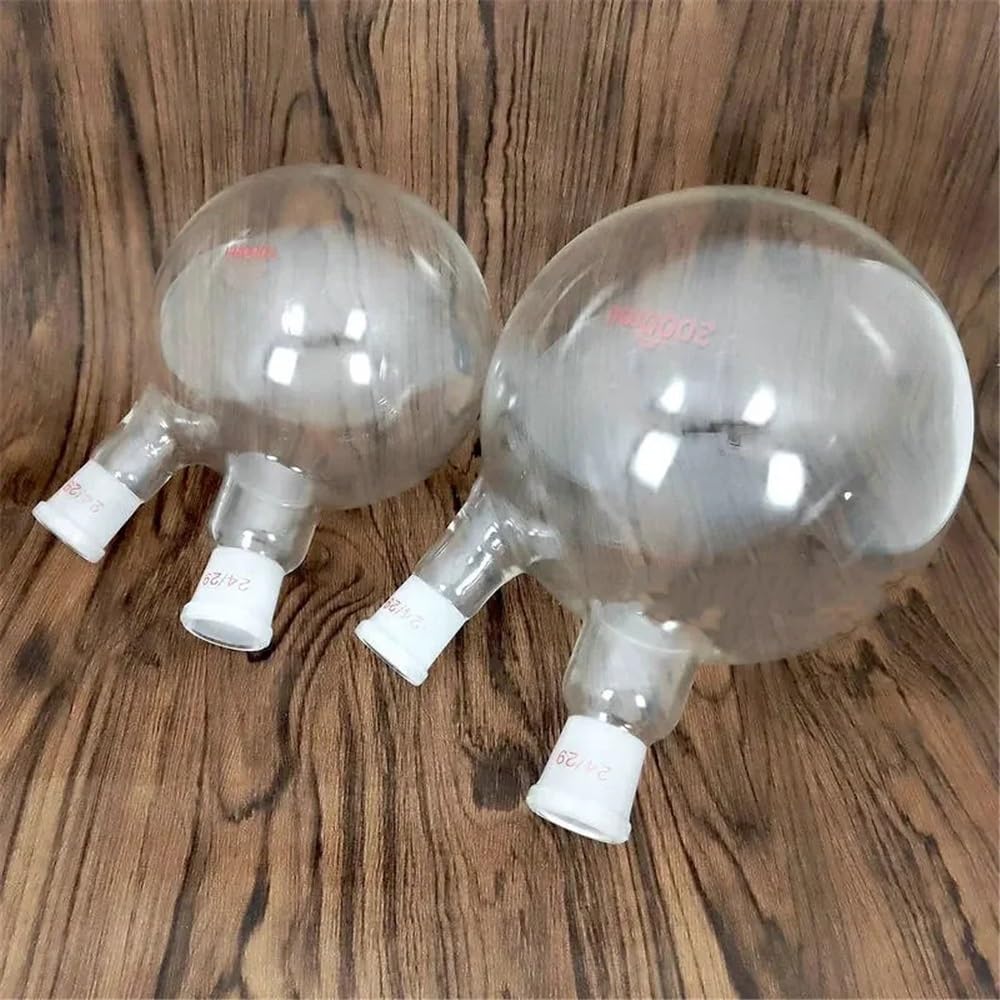 1 pz 100 ml a 2000 pallone di vetro a due colli con fondo tondo reazione standard vetreria da laboratorio Attrezzature da laboratorio
