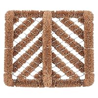 Nicola Spring Natural Coir Scraper Door Mat - 35cm x 30cm