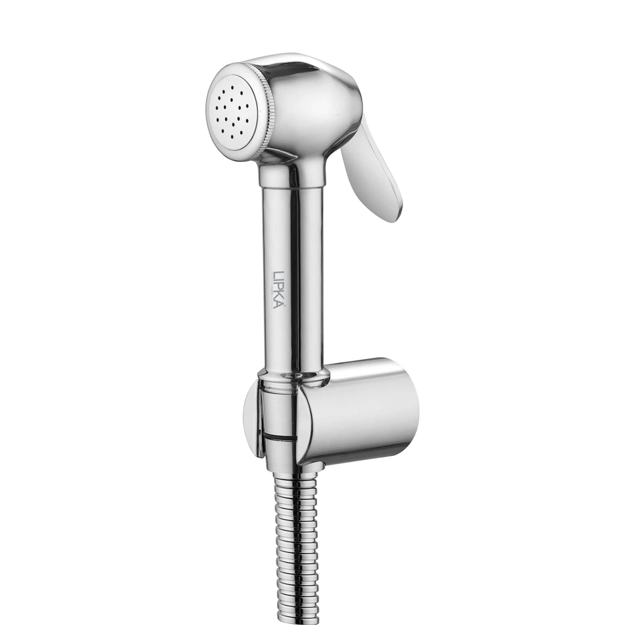 LIPKA Coma Brass Health Faucet with 1 Miter Stainless Steel Shower Tube & Hook | Durable High-Pressure Chrome Finish Health Faucet | Handheld Jet Spray for Bathroom Hygienic & Easy-to-Use | Silver