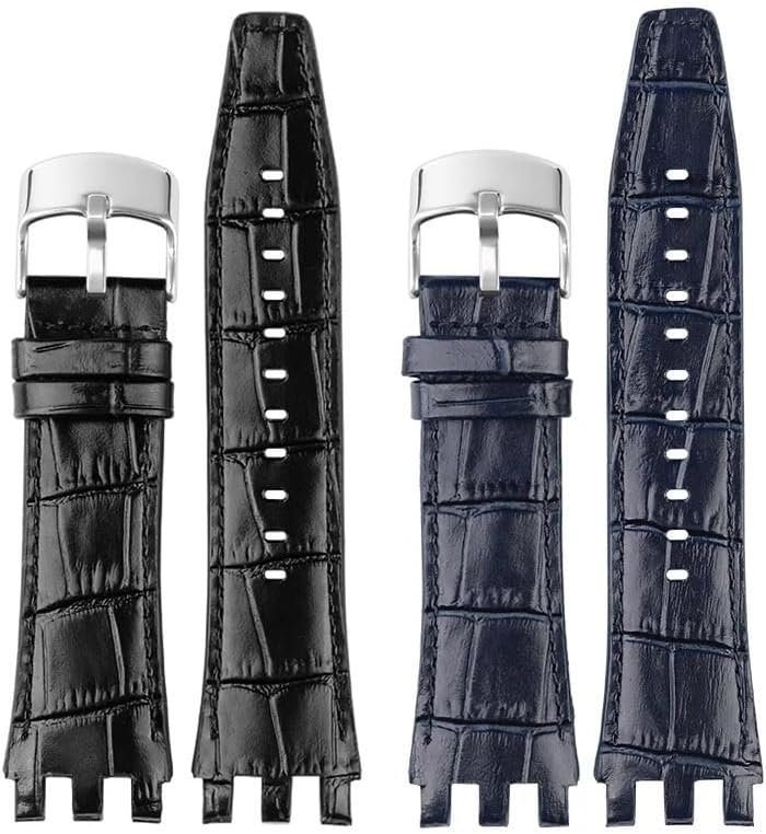 Fit For Swatch SVGK407 SVGK406 SVGK409 SVGK403 Cowhide Leather Watchband 22mm Watch Bracelet Strap Black Brown Blue White