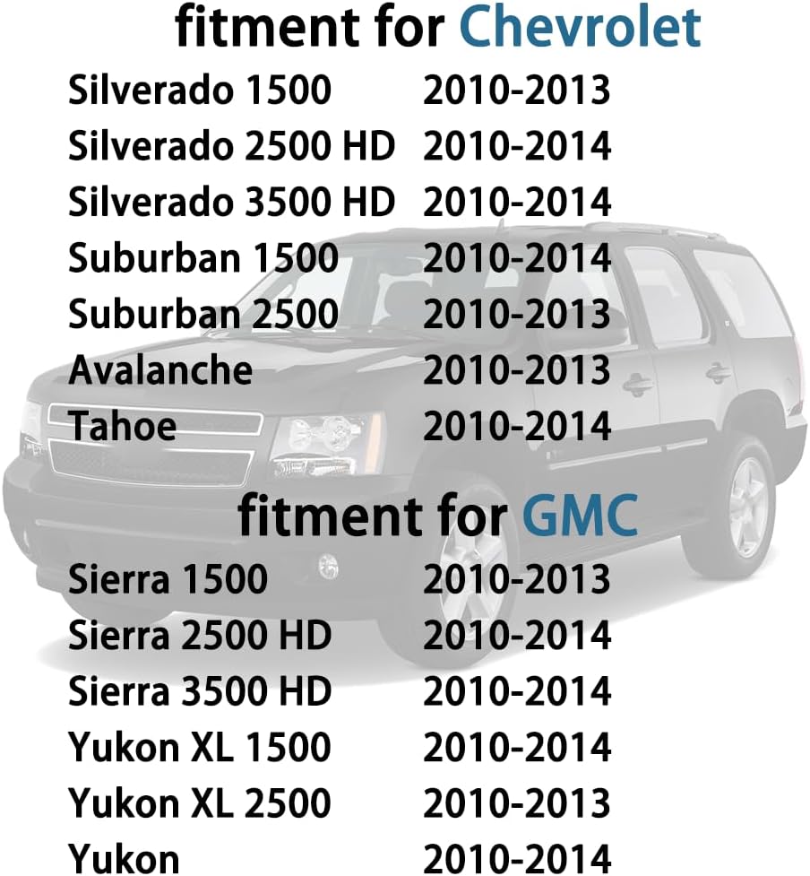 80995 Front Driver & Passenger Side Armrest Repair for Chevrolet Chevy GMC Sierra Yukon Silverado Tahoe Avalanche Suburban 2010-2014 Left Right Door Panel with Release Handle Above Armrest Tan 27 inch