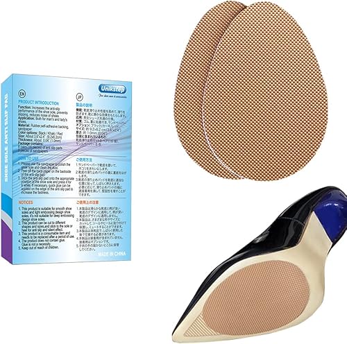 Miniatura 2 de Unikstep 8 pares (16 piezas) suela de zapato antideslizante agarre, Caqui