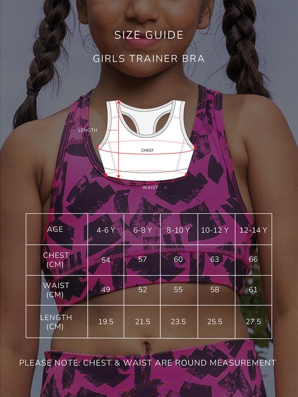 Image of mackly Girls Sports Bra - Comfortable, Supportive & Stylish Activewear Pink