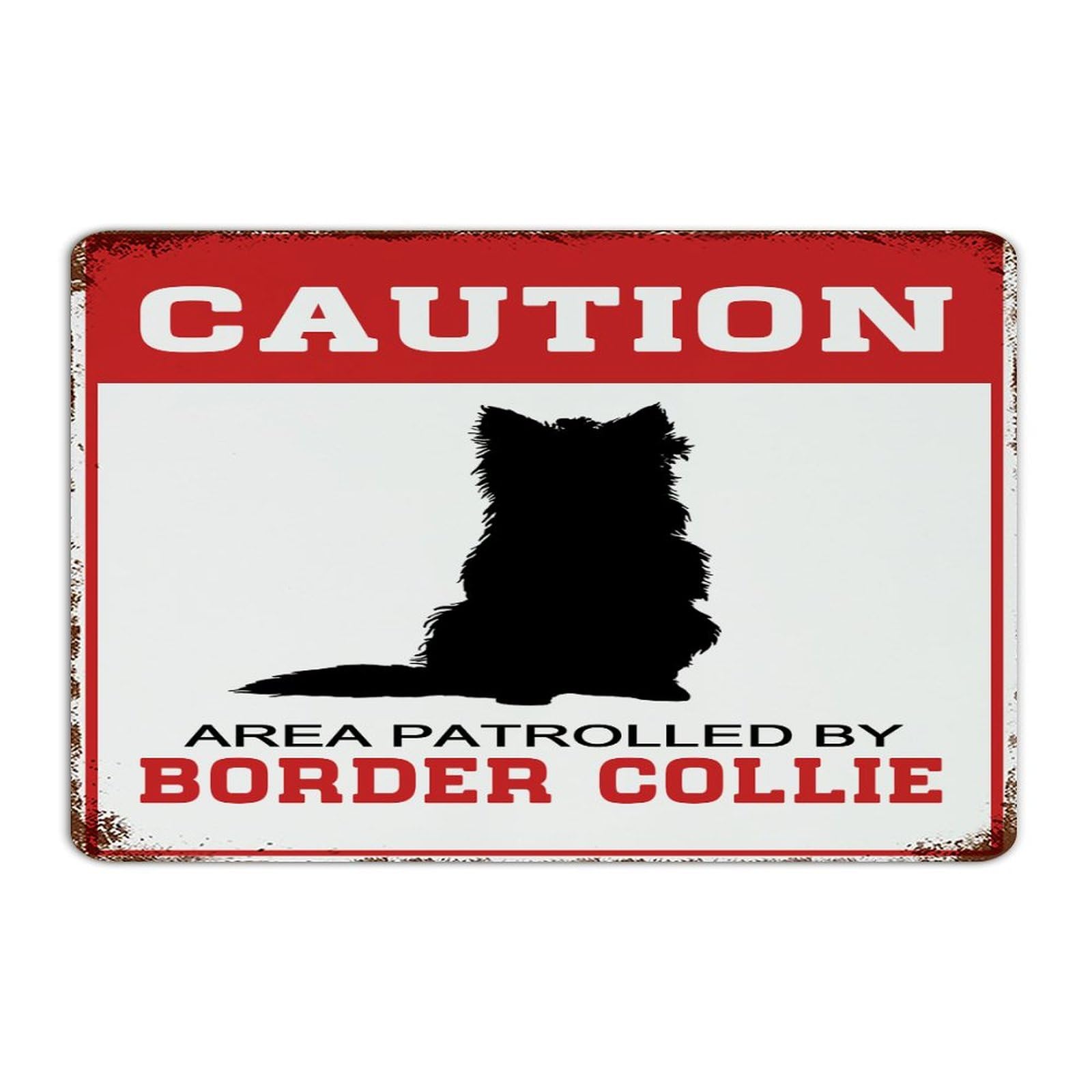 Panneau métallique personnalisé Border Collie d'art animalier mural
