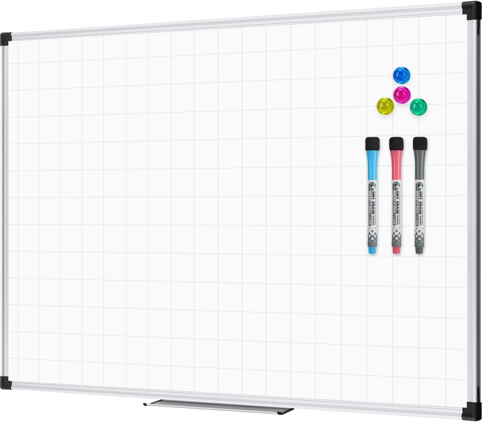 XBoard Large Dry Erase Whiteboard with Lines 48 x