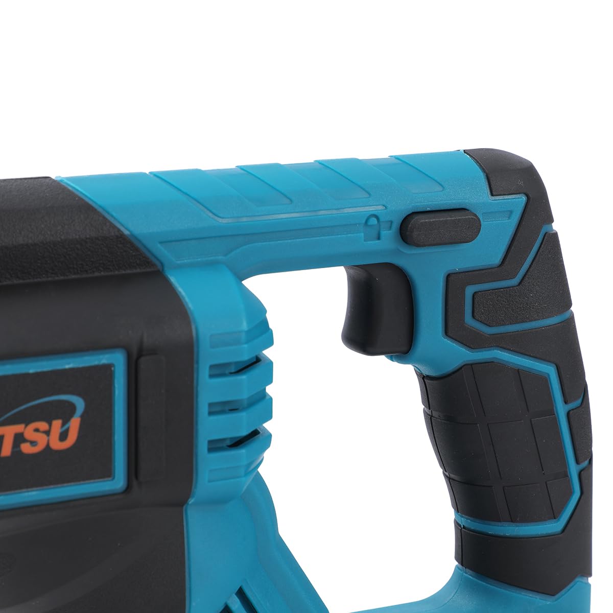 KATSU FIT-BAT 21V Sierra de Sable Inalámbrica con 3,0 Ah Batería y Cargador, 4 Hojas de Sierra, 28mm Longitud de Carrera, Velocidad Variable, para Poda de Corte de Metal y Madera