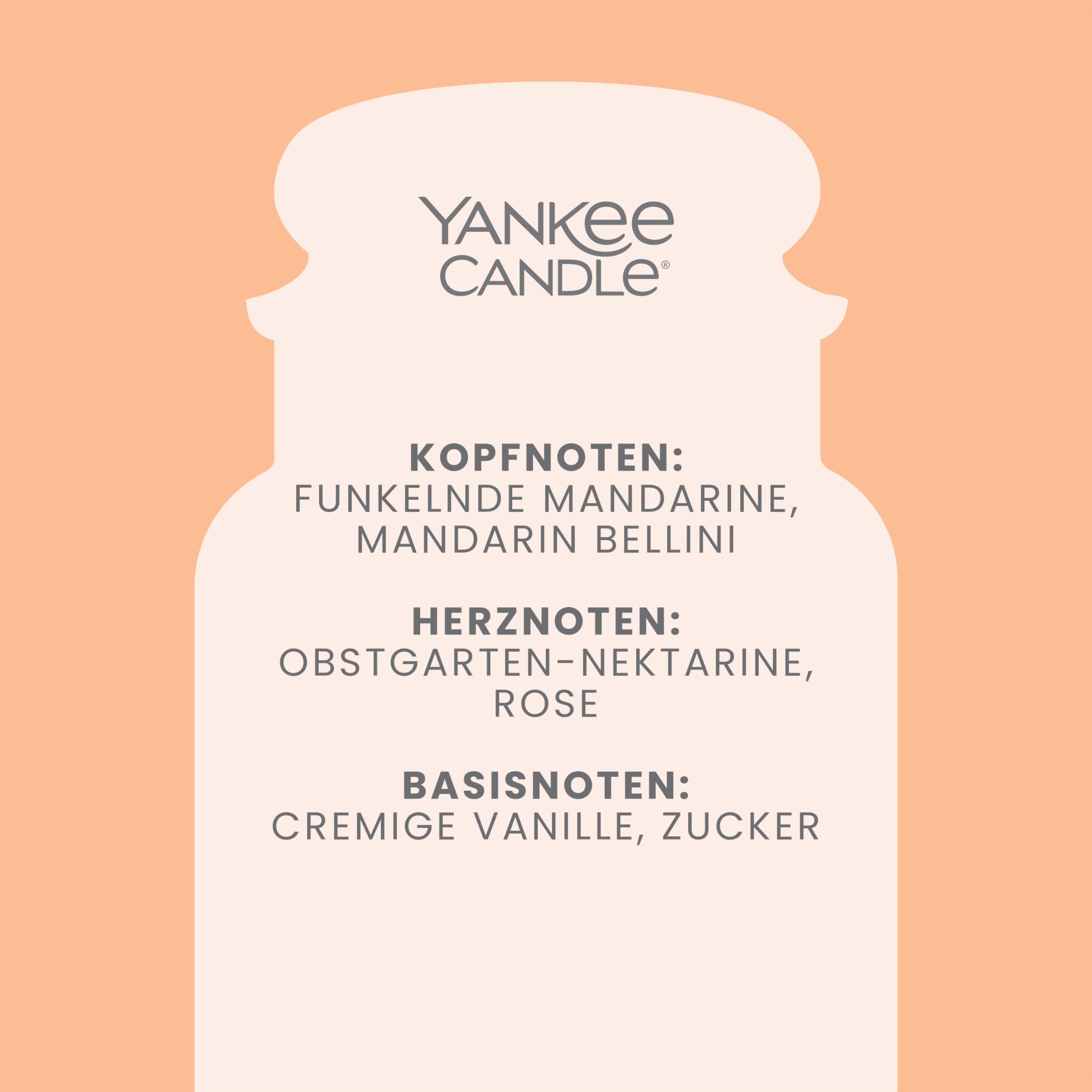 Yankee Candle Duftkerze | Tangerine & Vanilla Großes Glas | Lange Brenndauer: bis zu 150 Stunden | Geschenke für Frauen