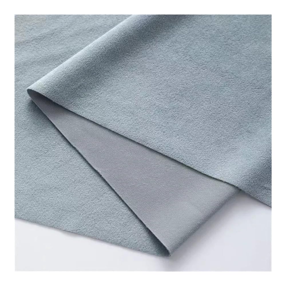 Tela de cachemira de imitación de terciopelo, disfraces de escenario, abrigo, juguete, muñeca, sofá, bricolaje, tela de costura de pijama de algodón (gris espacial, 15,100 x 150 cm)