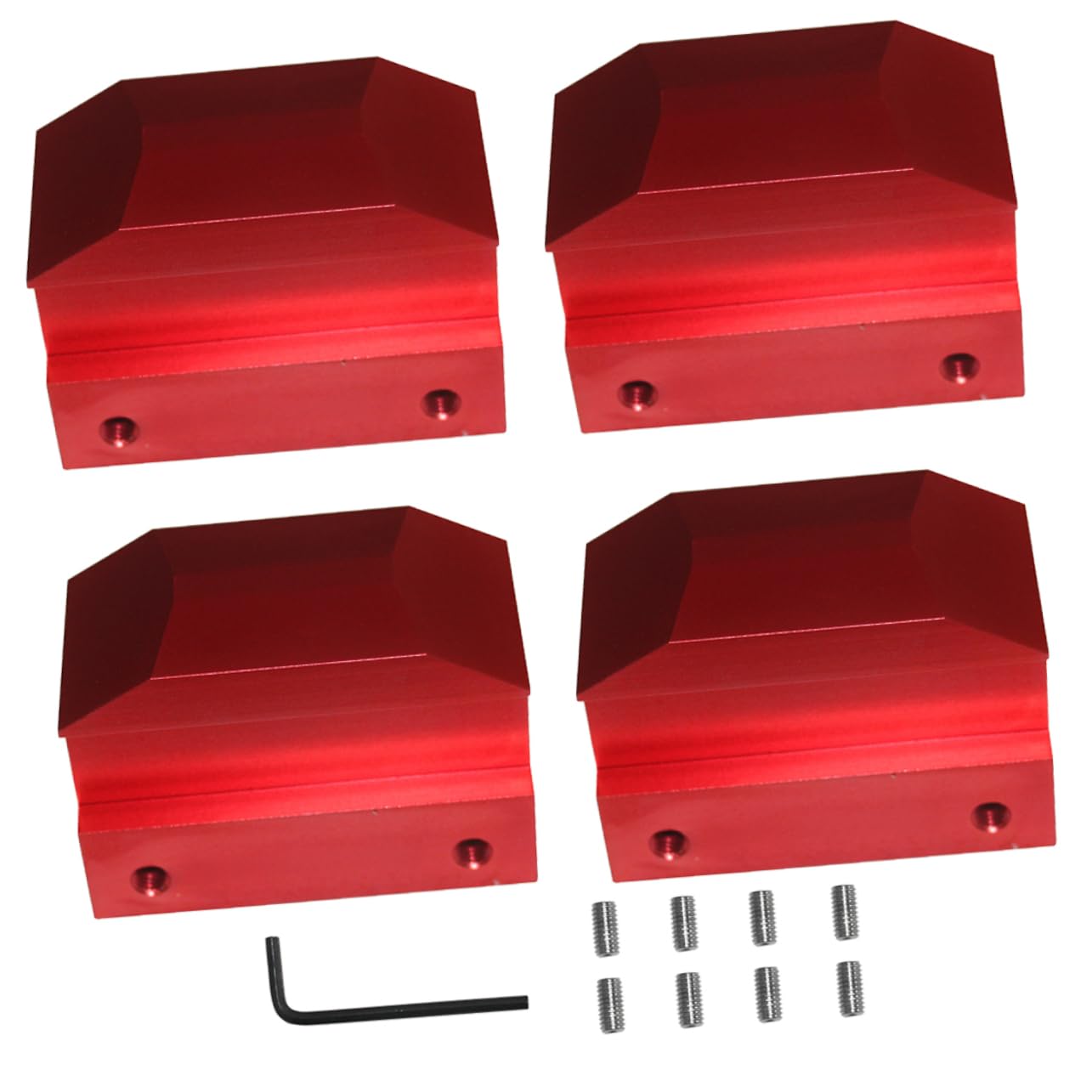 MUCKLILY Practical Jack Lift Pads Set 4pc Aluminum Alloy Jack Pads Load-Bearing Protect Vehicle Suitable for Car Repair