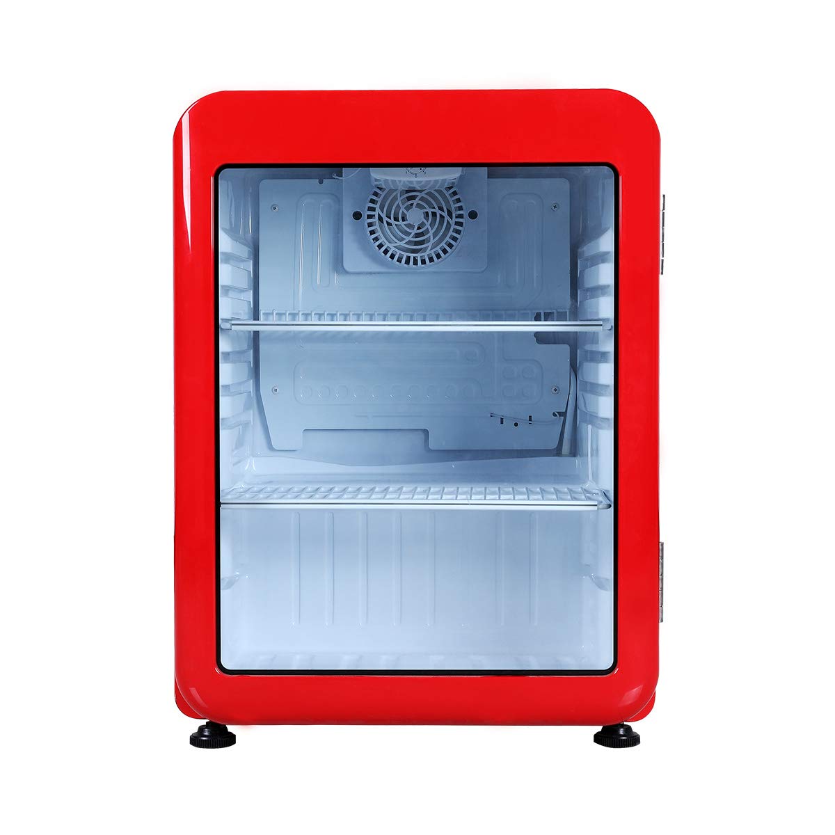 Amazon.co.jp: Hijiru レトロ冷蔵ショーケース68L/赤 アウトレット