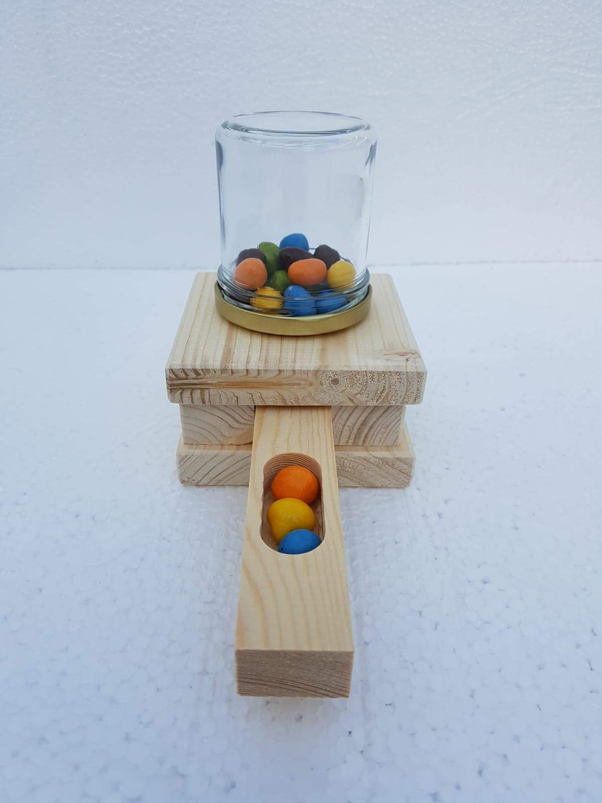 TOP- 10x Bausatz für Bonbonspender aus Holz- Kaugummiautomat- Bastelset für Kindergeburtstag- kreativer Kindergeburtstag