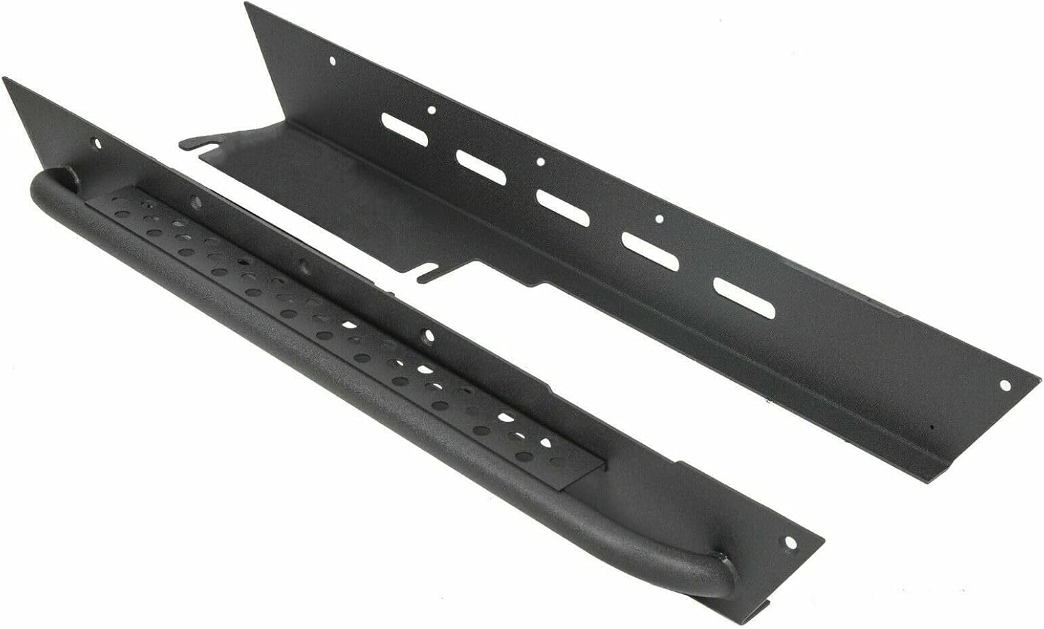 for 97-06 for Jeep Wrangler TJ Side Step Armor Rock Slider Running Board Nerf Bar – Heavy-Duty Steel, Black Powder Coated