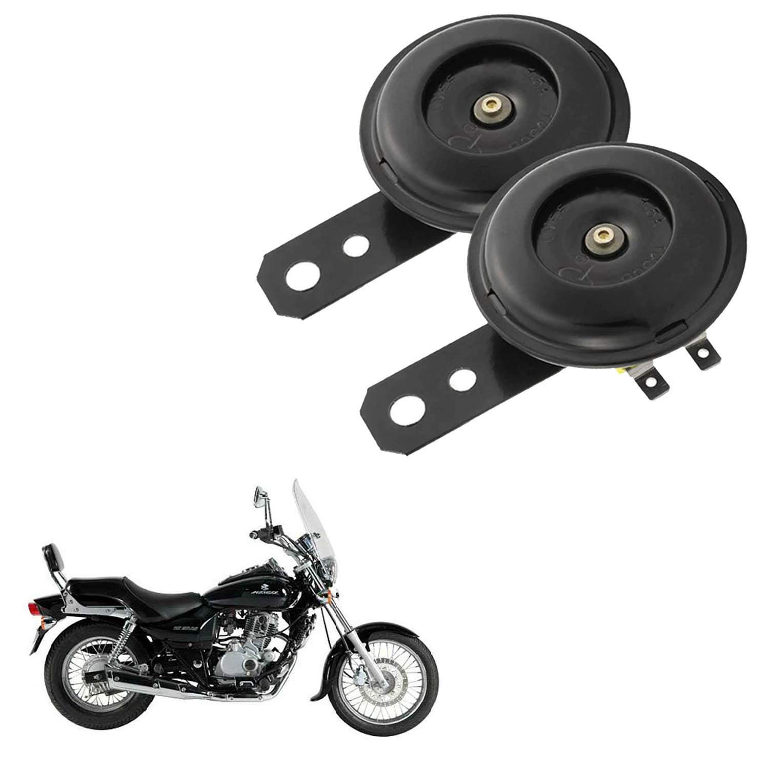 Kandid St2-Kd-001 Black Sound Super Bike Horn For Bajaj Avenger 220 Dts I (Set of 2)