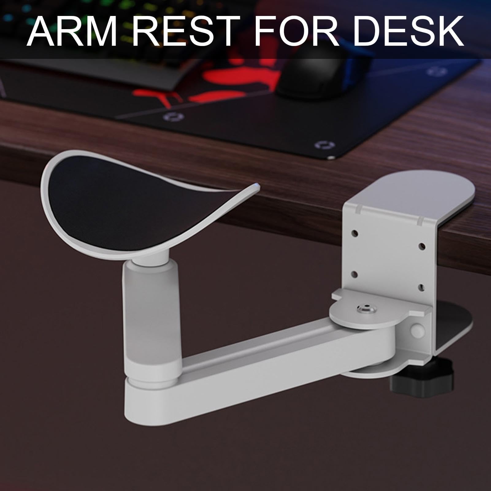 Reposamanos de oficina Pinza giratoria 360°