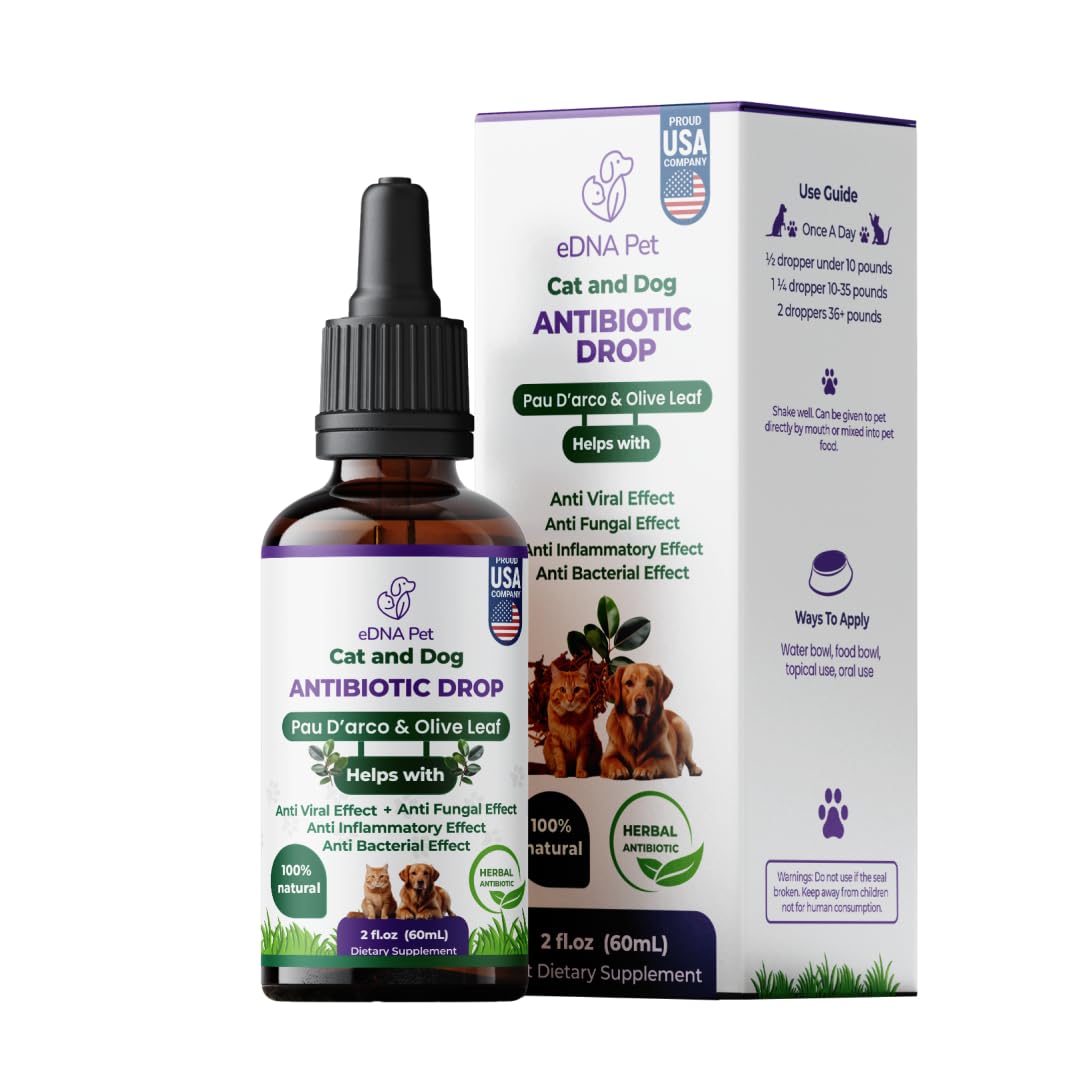 Antibiotics for Dogs & Cats | Dog Antibiotic & Cat Health Supplies | Herbal Remedy with Cranberry, Respiratory & Cold Infection Drop | 2 Fl.Oz