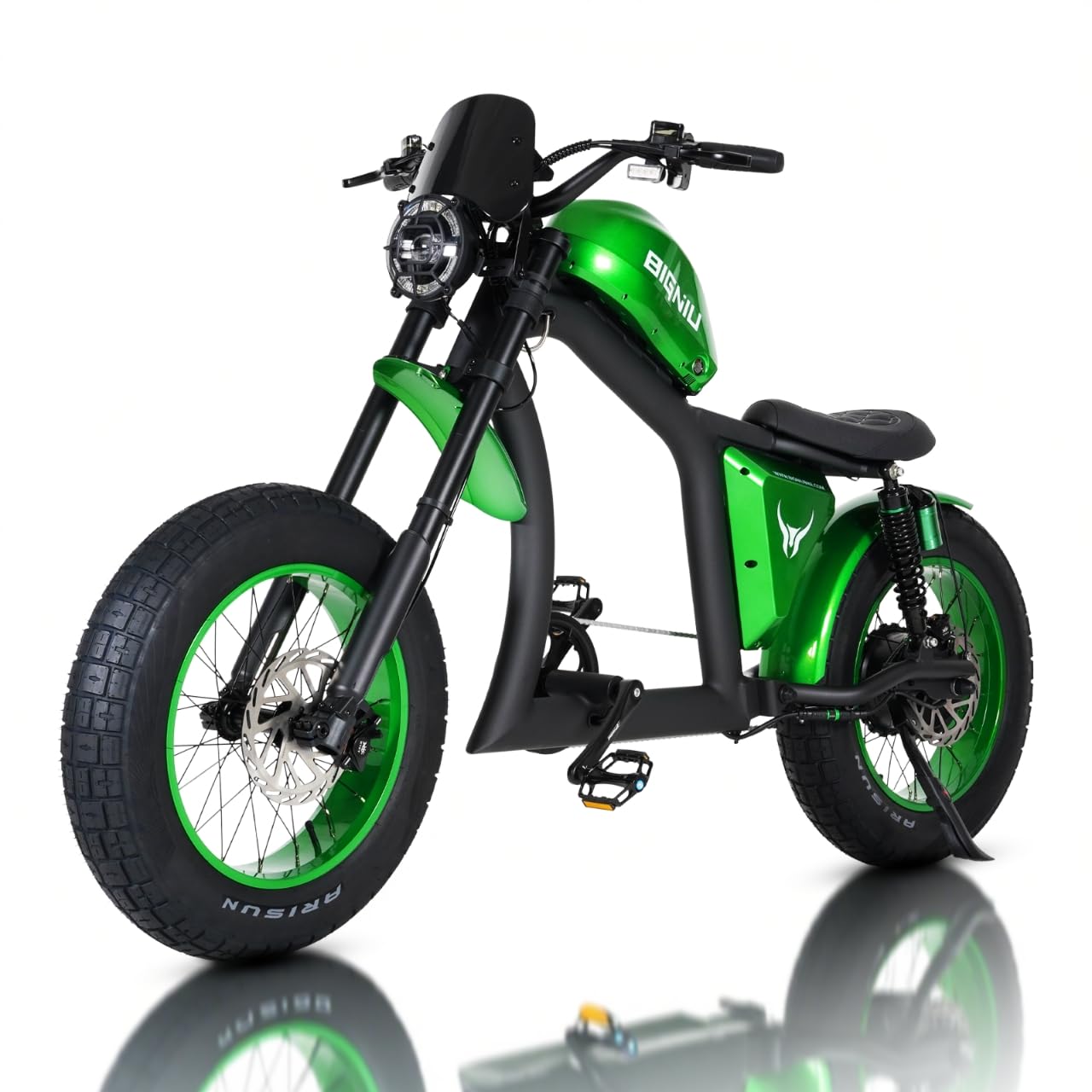 BIGNIU Electric Bike for Adults,1500W Brushless Motor 48V/31.5Ah Removable Battery Up to 40 Miles, 20"×5" Fat Tire Ebike with Dual Suspension Complies Electric Bicycle to UL2849