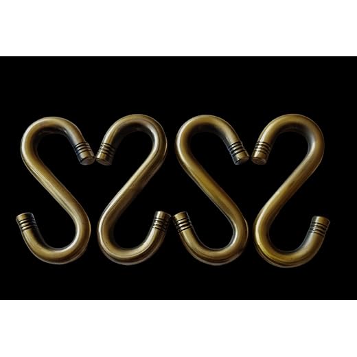 High Gauge S-Hook Antique Brass 1000KG