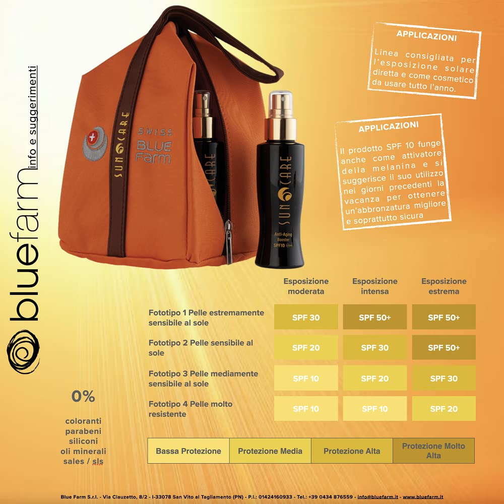 FERME BLEUE | After Sun BodyCare ml 100 Soin corporel complet anti-âge après-soleil. Vaporisateur. Absorption rapide. Agiter avant utilisation. Pas gras. Rafraîchit, calme et apaise