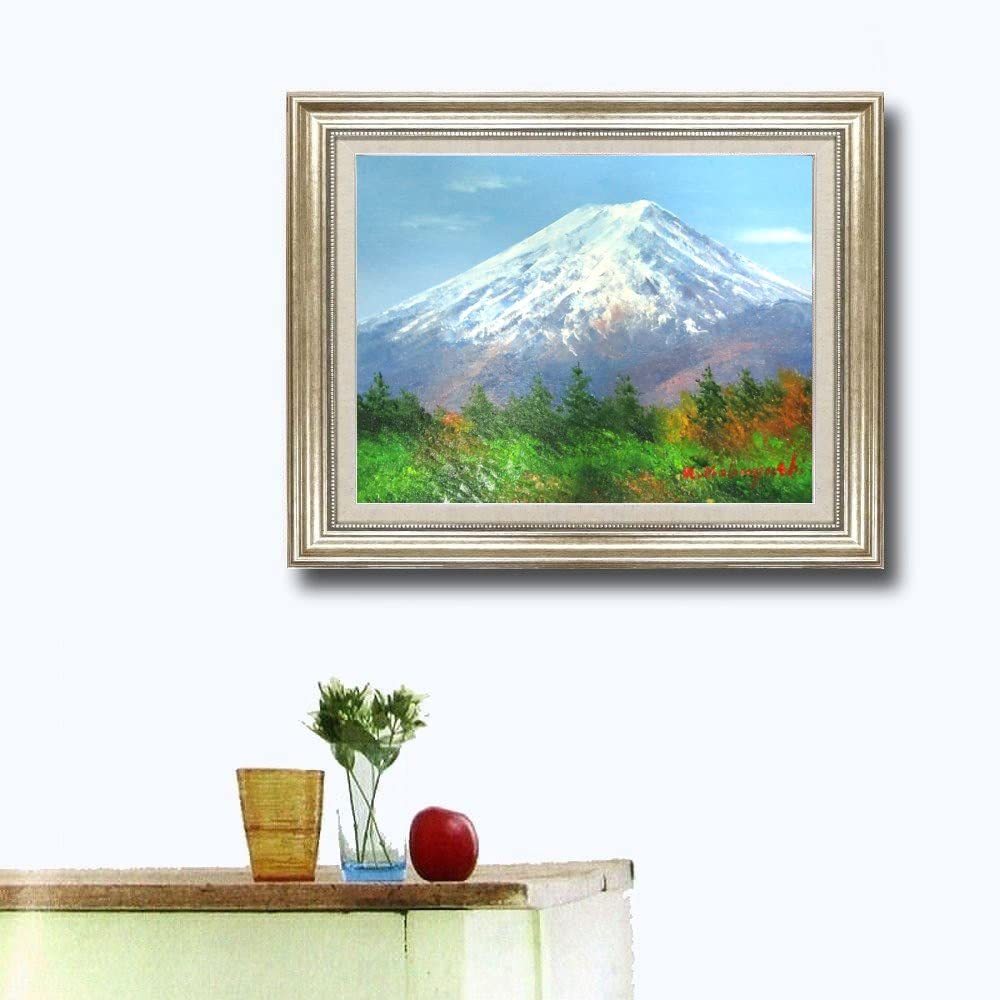Amazon.co.jp: 小林幸三 富士 F6号 シルバー 受注制作 油彩画 油絵