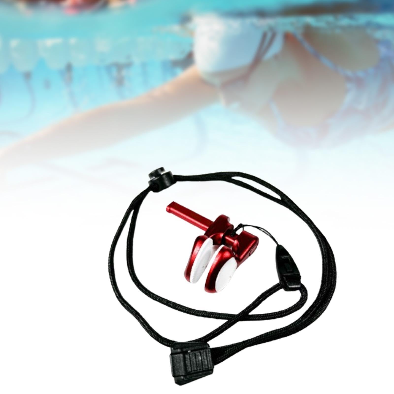 Clip Nasale per Nuoto, Immersioni, Tappo Nasale per Allenamento E Uso All'aperto, Rosso