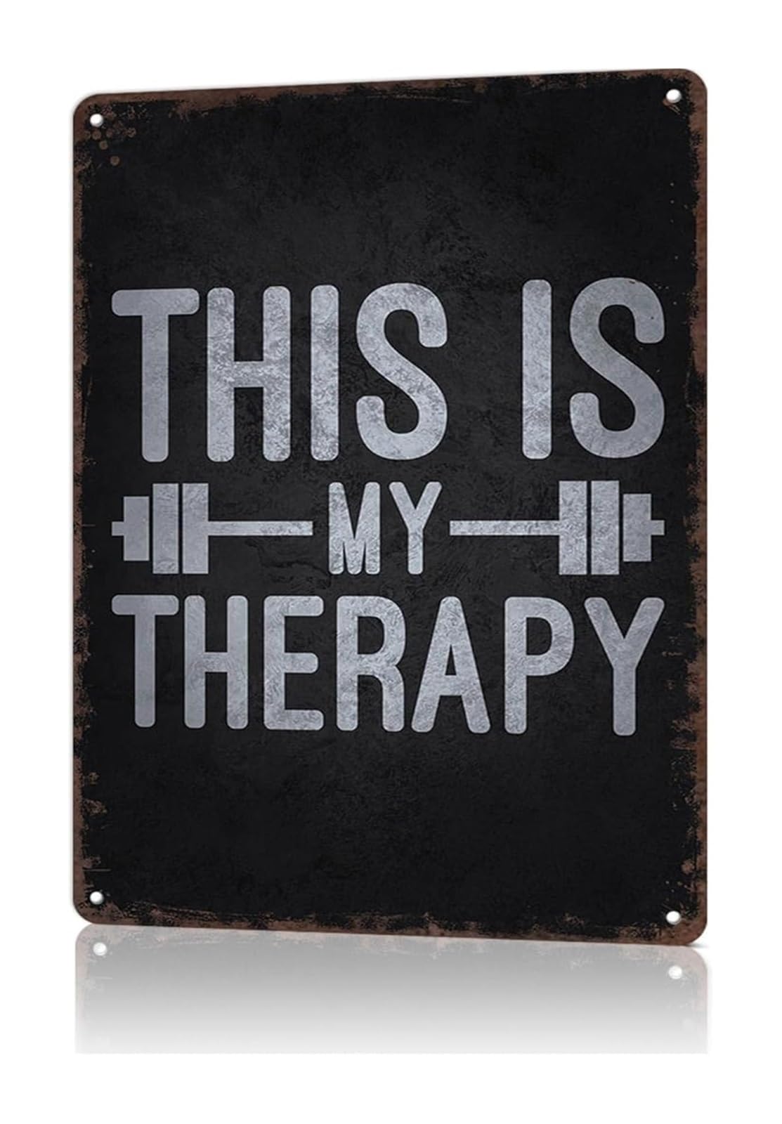 IDGTTLDF This Is My Gym Sign Vintage Metal Wall-Art Motivational Quote for Home Gym Garage Workout Room (8 X 12 in)
