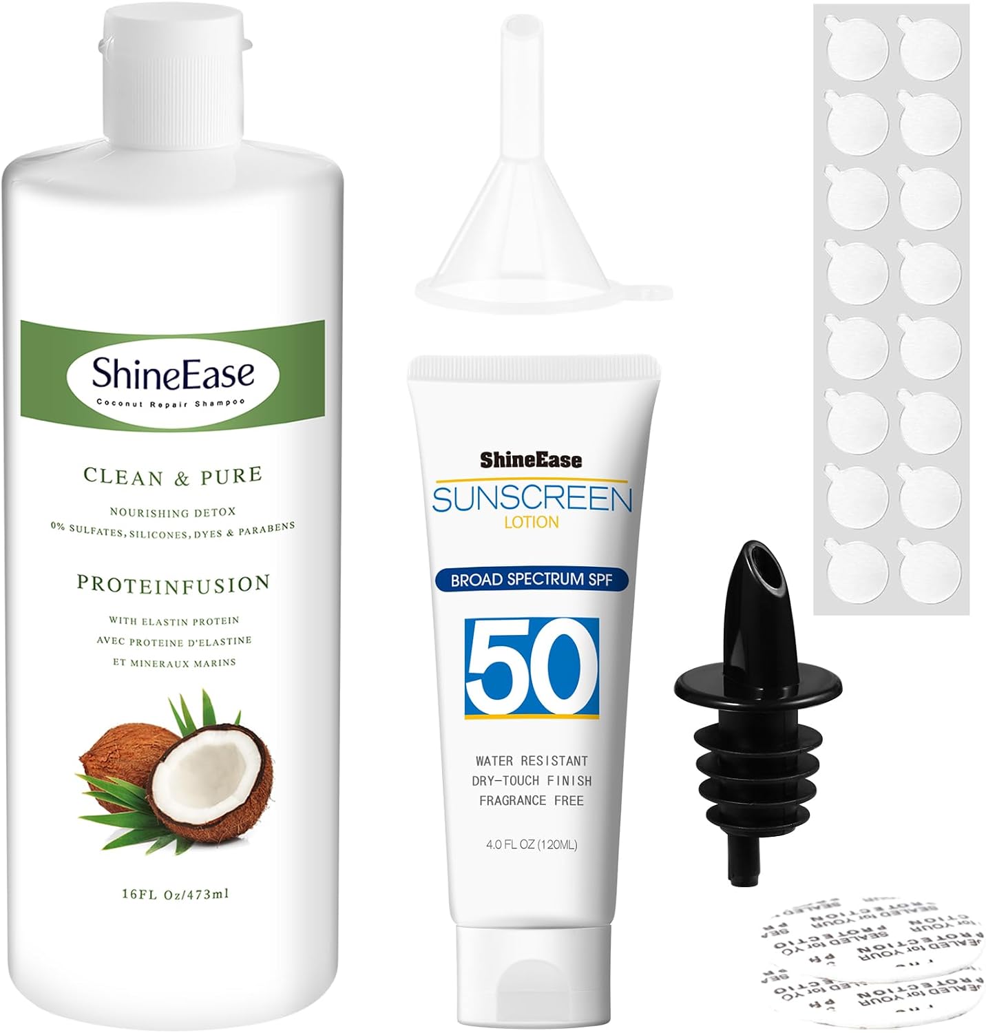 Cruise Empty-Sunscreen-Shampoo-Bottle Plastic Container: Leak-Proof - Empty Sunscreen Shampoo Bottle for Cruise Ships Cruises, Concerts, Beach(Style 2)