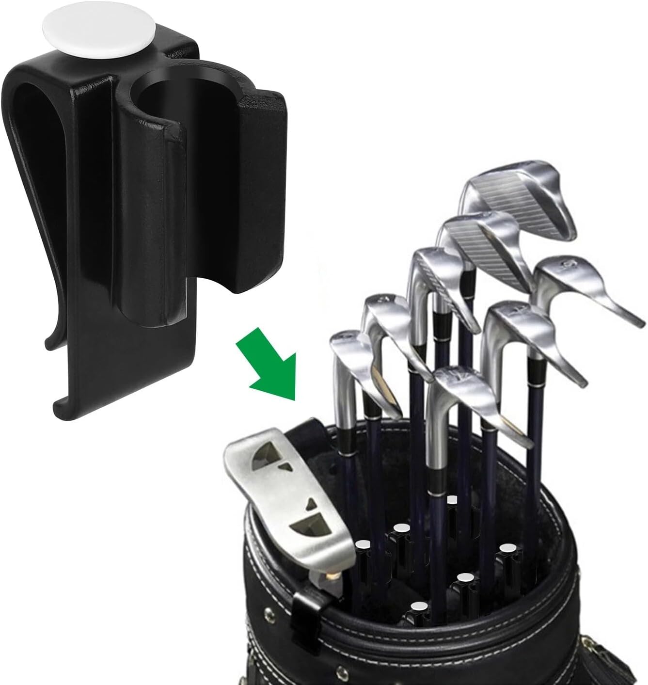 14x Plastic Golf Club Organizer Clip Putter Bag Holder Iron Driver Protector Set