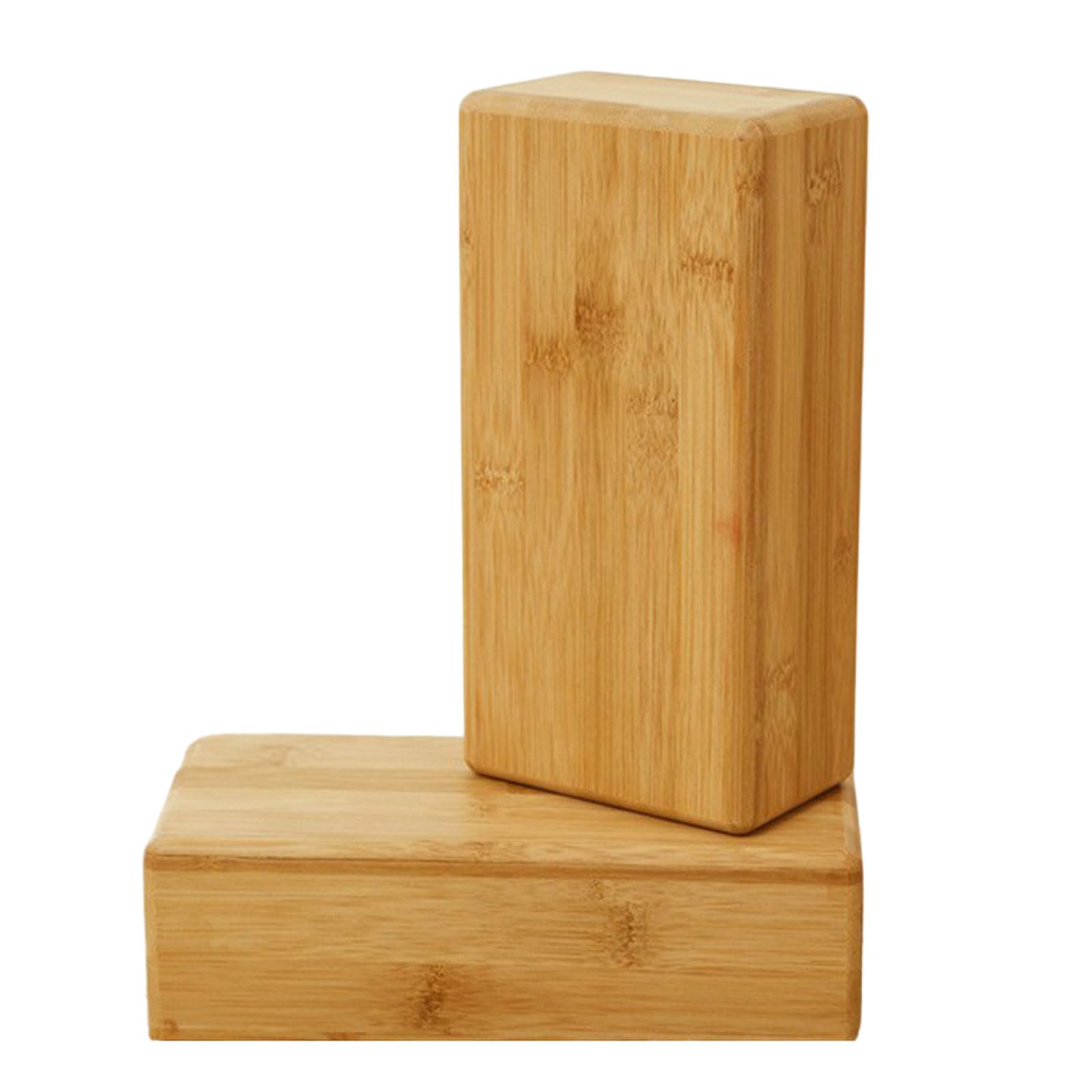 2er Set Bambus-Yoga-Blöcke,Handstand-Block,Stützsteine zur Vertiefung der Posen,Verbesserung der Kraft und Unterstützung des Gleichgewichts und der Flexibilität,geruchlos und wasserabweisend