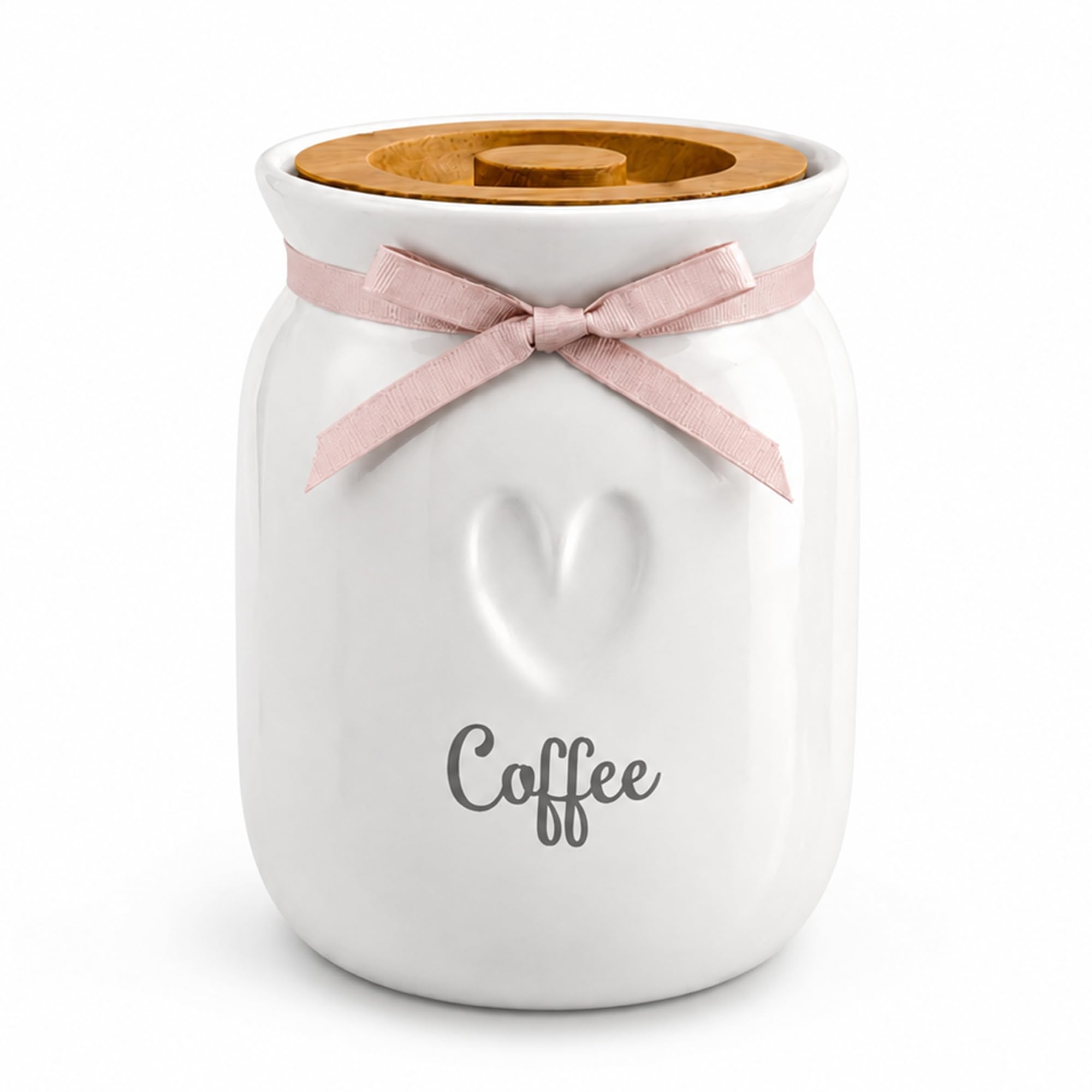 BMLIMITED BML Kitchen Storage Canister with Lid – Decorative Storage Jar for Tea, Coffee, Sugar, Biscuits & Dry Food – Multiple Colours and Designs Available (Ribun Coffee jar)