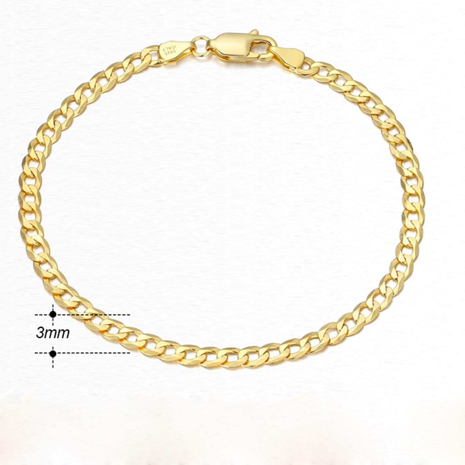 Zierliche, 925er Silber-Panzerkettenband-Armbänder, Vintage-Schmuck