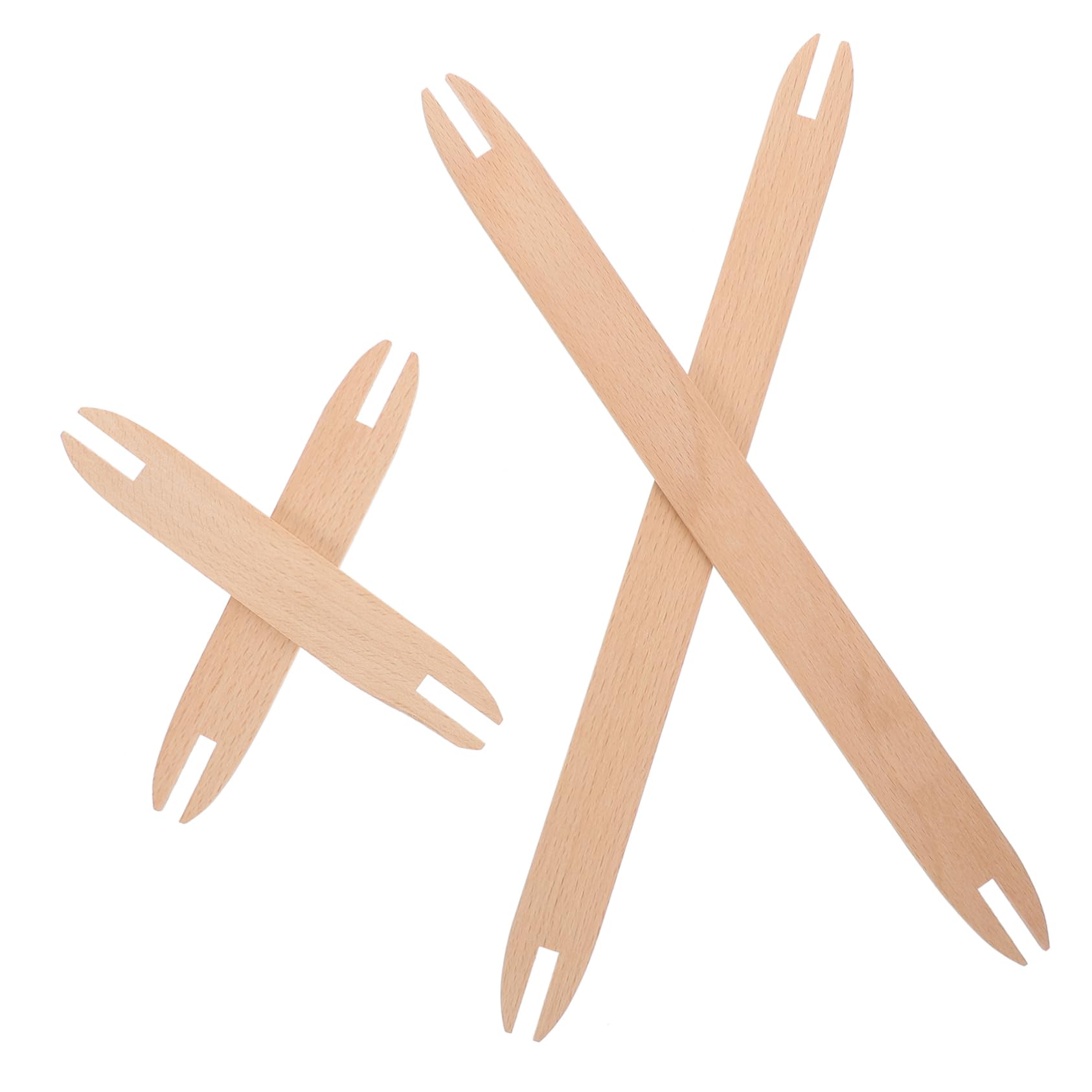 OSALADI 4pcs Wooden Weaving Shuttle Set DIY Knitting Tool Kit Weaving Supplies Stick for Scarf Tapestry