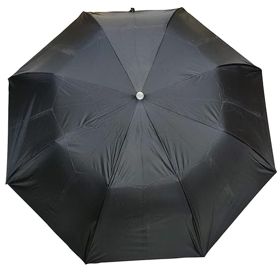 Motherland Black Windproof 3 Fold Auto Open Umbrella for Women and Men