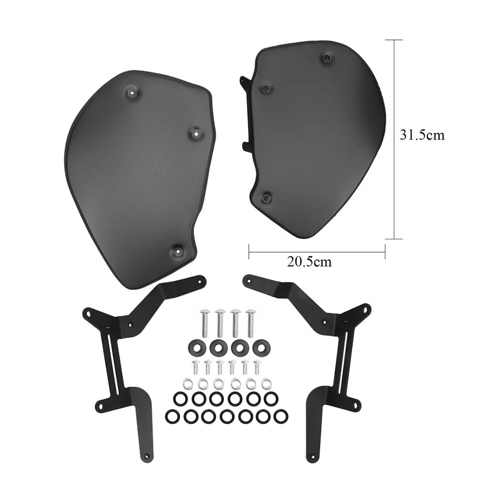 Motocykl Przednia Osłona Chłodnicy Boczne panele motocyklowe, rama błotnika pasujące do BMW R NINE T NINET R9T Rninet Scrambler Racer Pure Urban G/S 2014-2023(One pair Black)