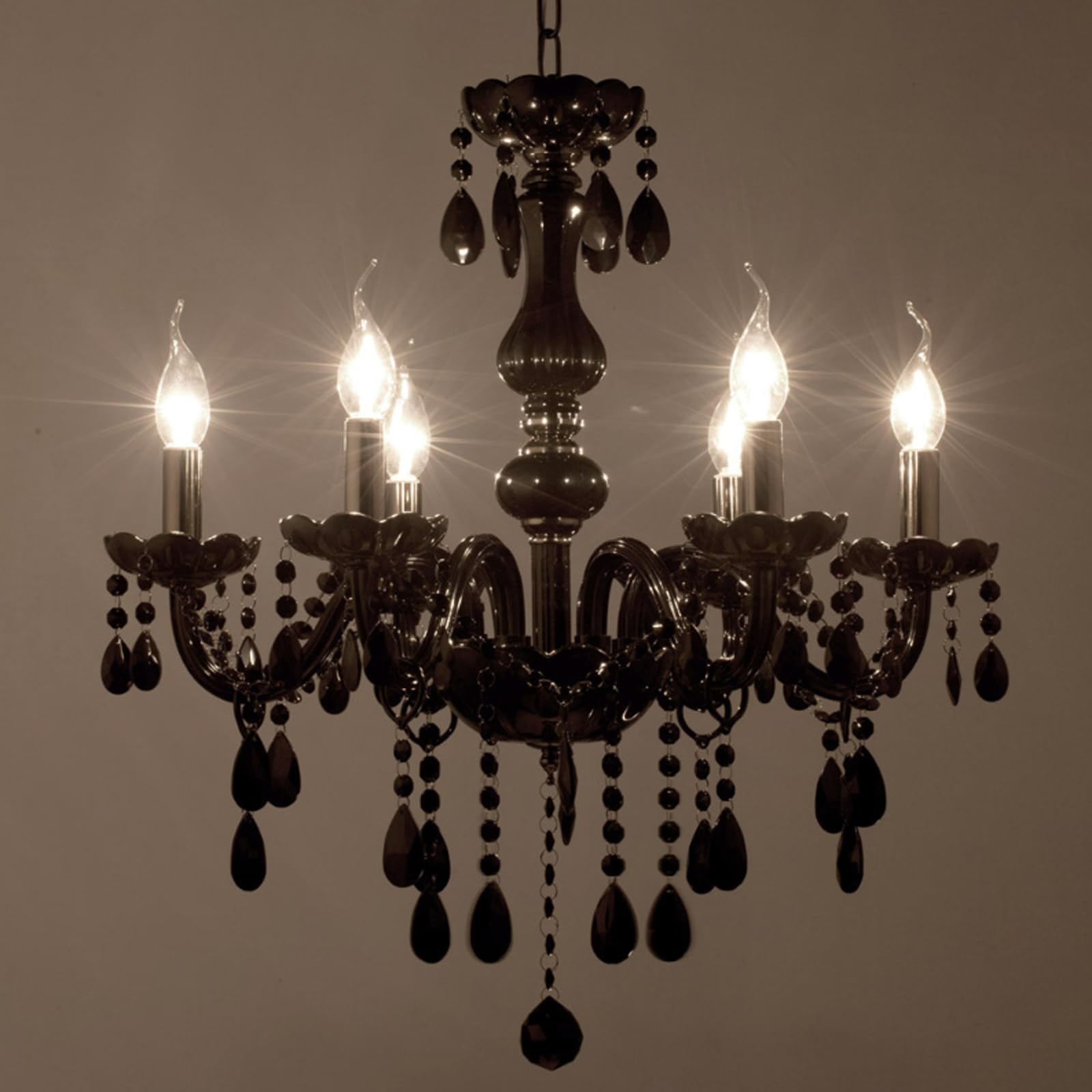 Amazon.co.jp : クラシックブラック シャンデリア クリスタル