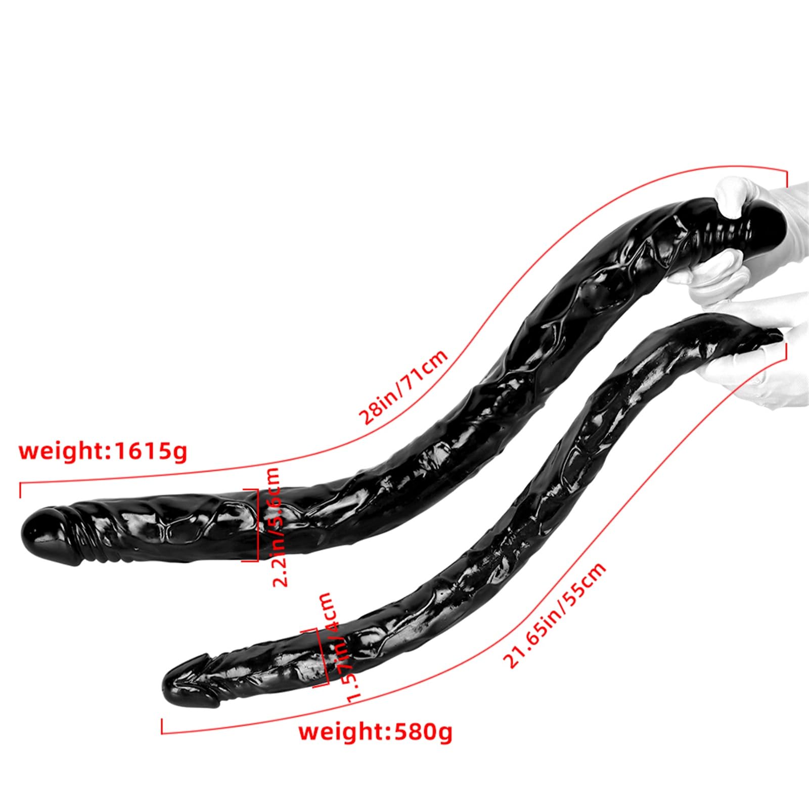 71 cm extra lungo doppio dildo nero morbido pene dildo anale doppio pene masturbatore plug anale giocattolo sessuale for le donne(M)