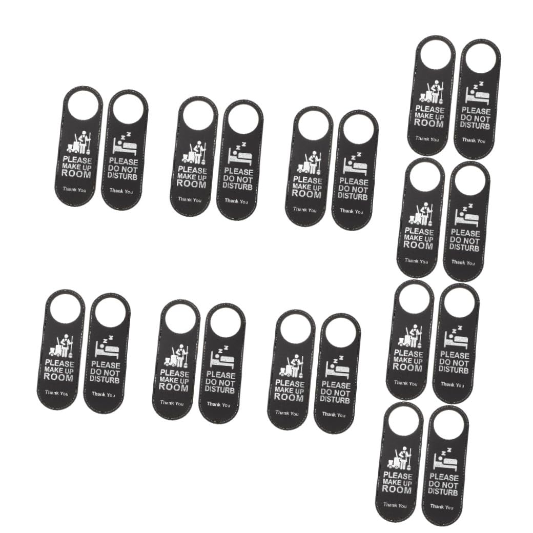 Hohopeti 10 Sets Hotelschilder Doppelseitiges Türschild „bitte Nicht Stören Platz Machen“ Ledermaterial 9 43 X 3 14 X 0 12 Zoll Leicht Zu Lesen 2 Stück * 10