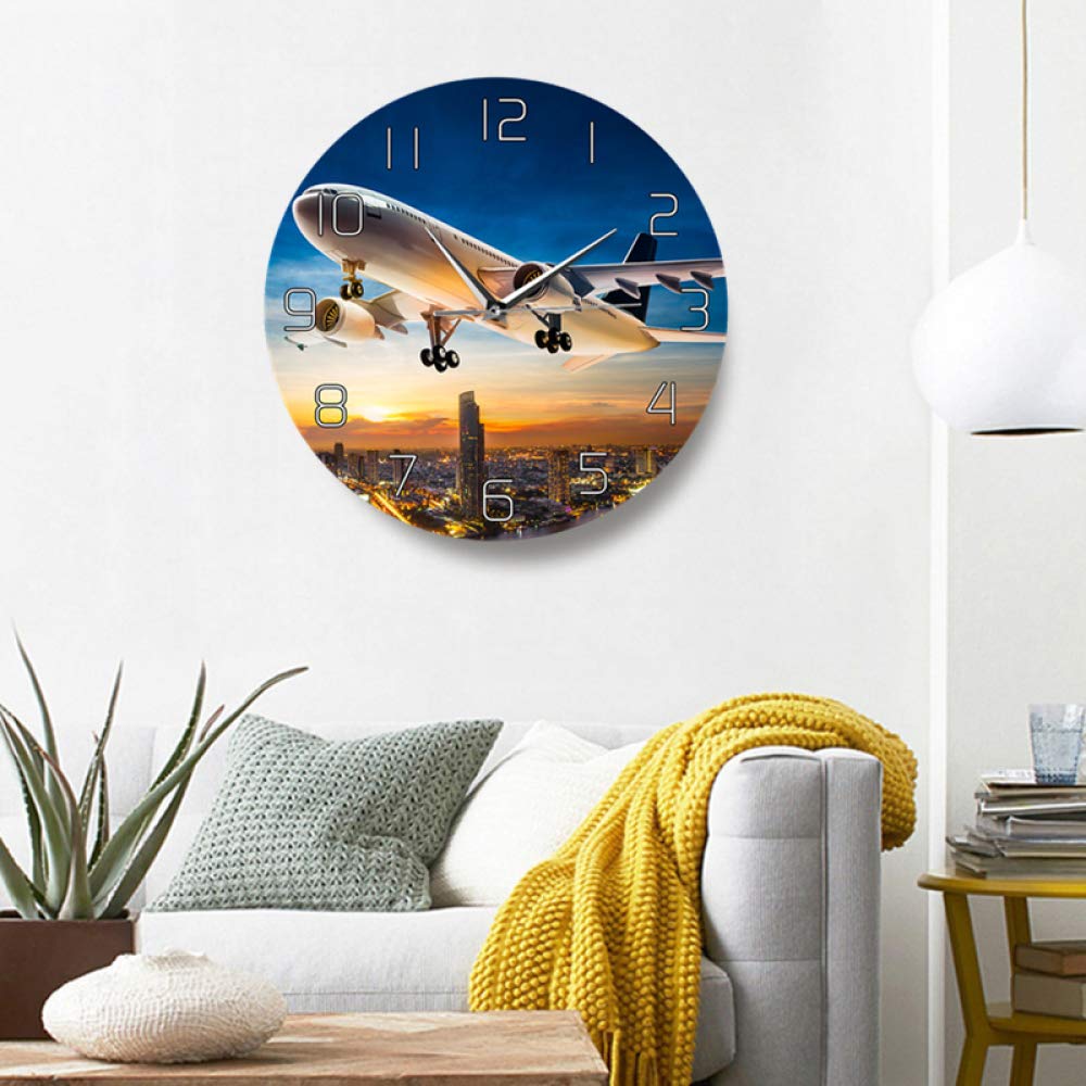 Buy Wall Clock Creativity Take Off Sunset Aeroplane Aviation Home