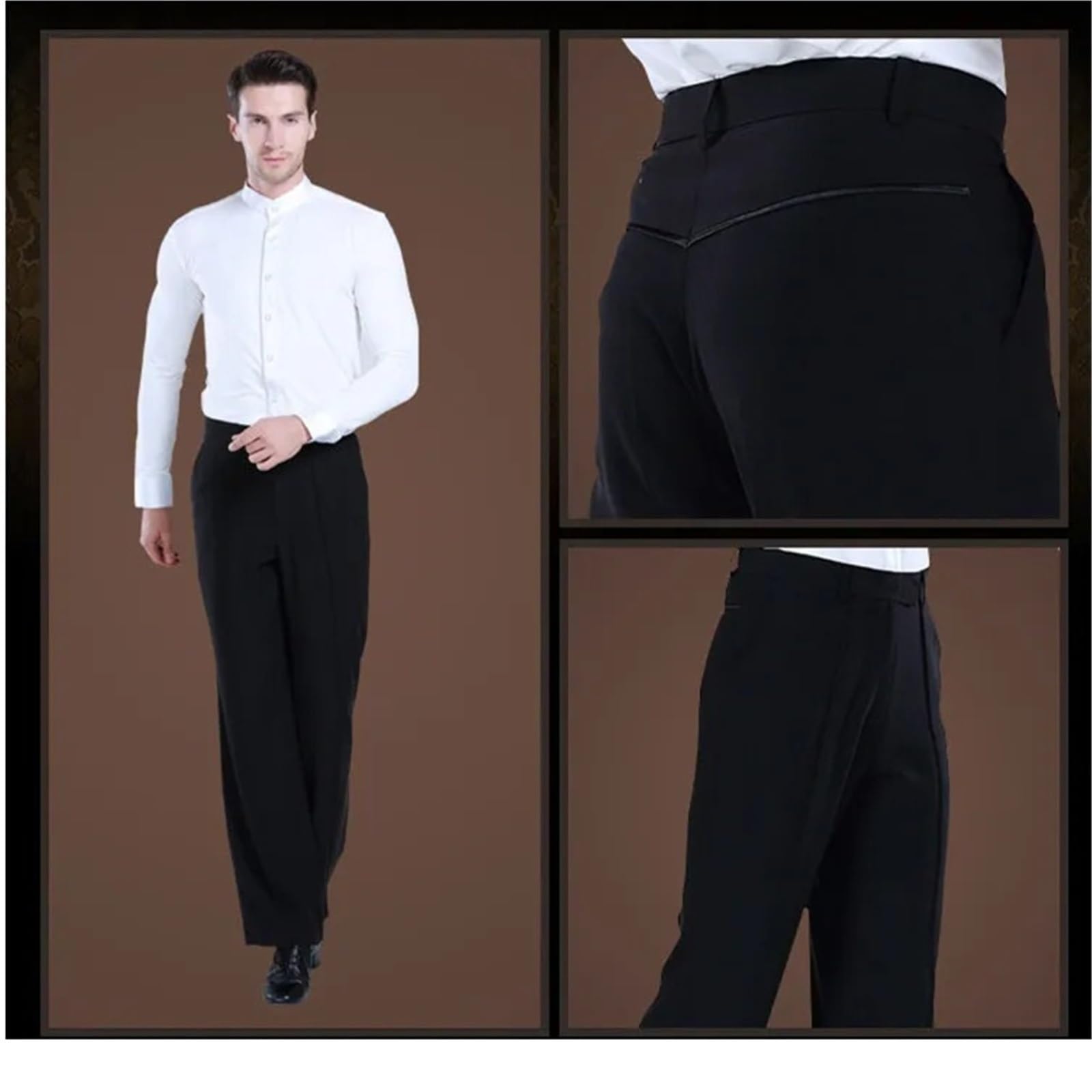 Pantaloni per Balli Latini Pantaloni da Ballo Latino Uomo, Pantaloni Uomo/Ragazzo, Allenamento/esibizione for la Danza, Moderni, Sala