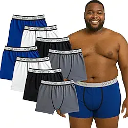 Kit 8 Cuecas Boxer Masculina Microfibra Plus Size Extra Grande Confortável Box Wear (BR, Alfa, XGG, Plus Size, Tamanho Grande, Sortidos)