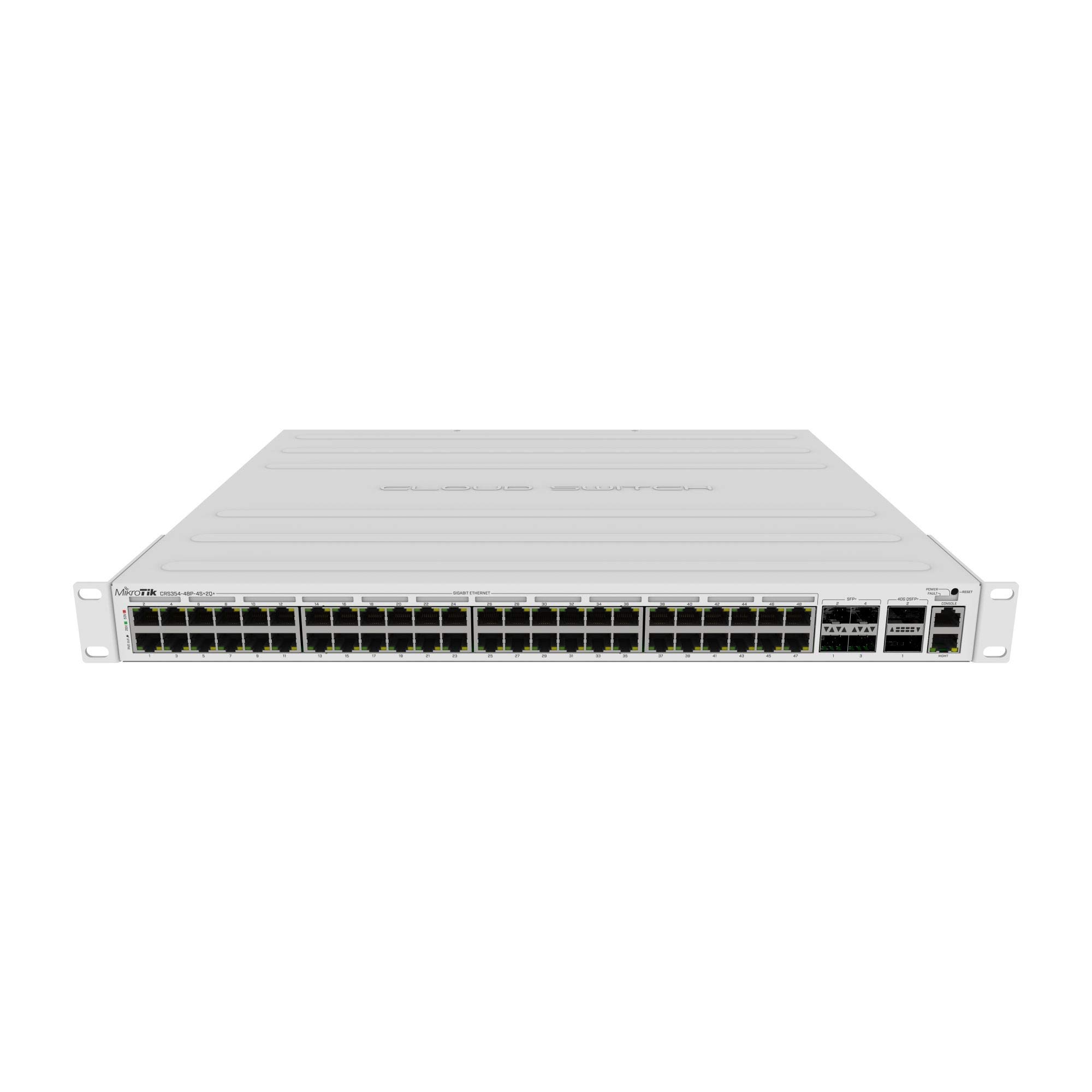 Mikrotik Crs354-48P-4s+2q+rm - Switch - L3 - 48 X 10/100/1000 (poe+) + 4 X 10 Gigabit Sfp+ + 2 X 40 Gigabit Qsfp+ - Desktop, An Rack Montierbar - Poe