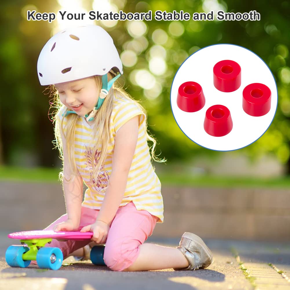 Bujes de Camiones Longboard PU 4 Piezas, Amortiguador Accesorios para Ejes