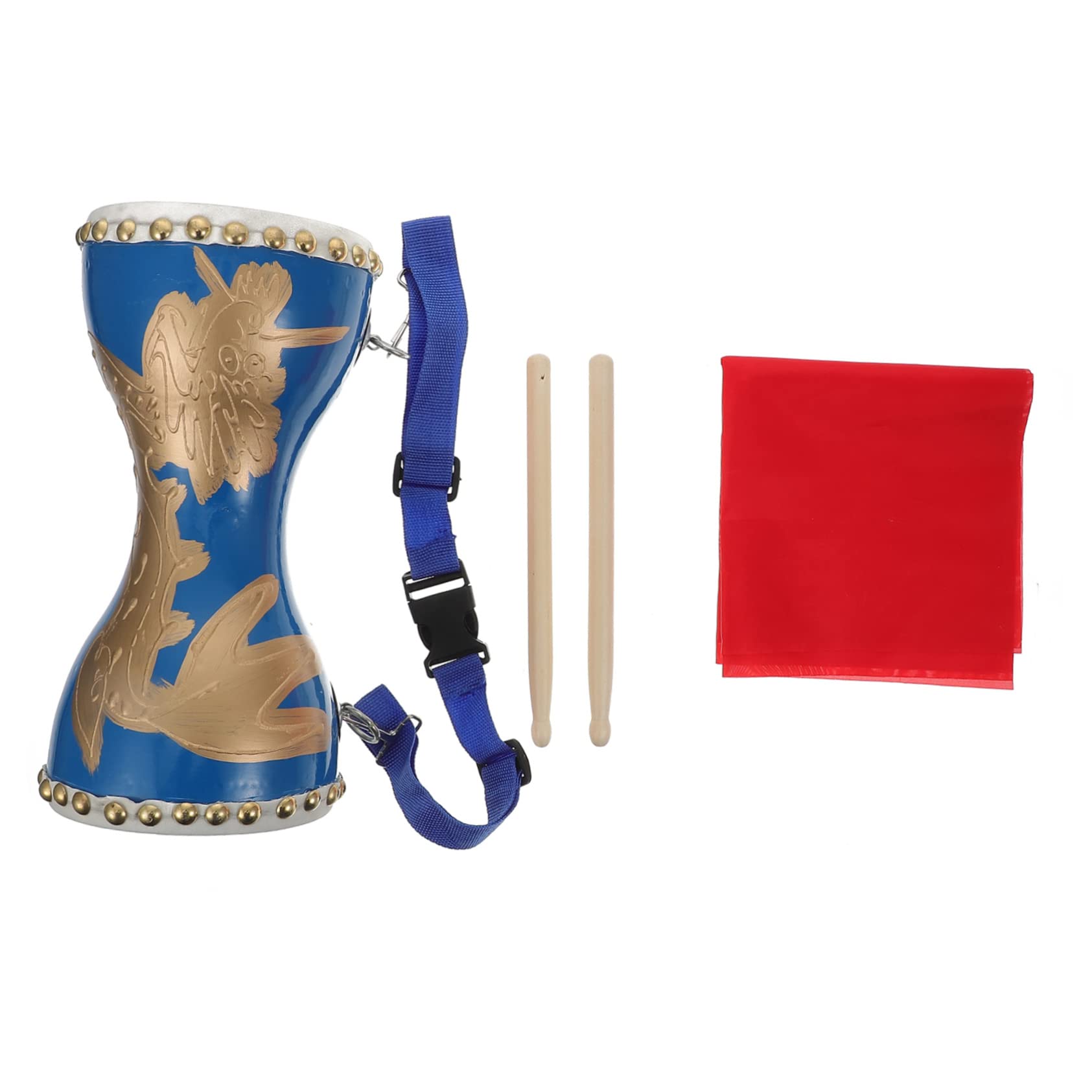 Tragbare Handtrommel mit Verstellbarem Gurt aus Rindsleder 12cm/14cm Hüfttrommel Leicht und Robust für Erwachsene zum Fitness und Tanz