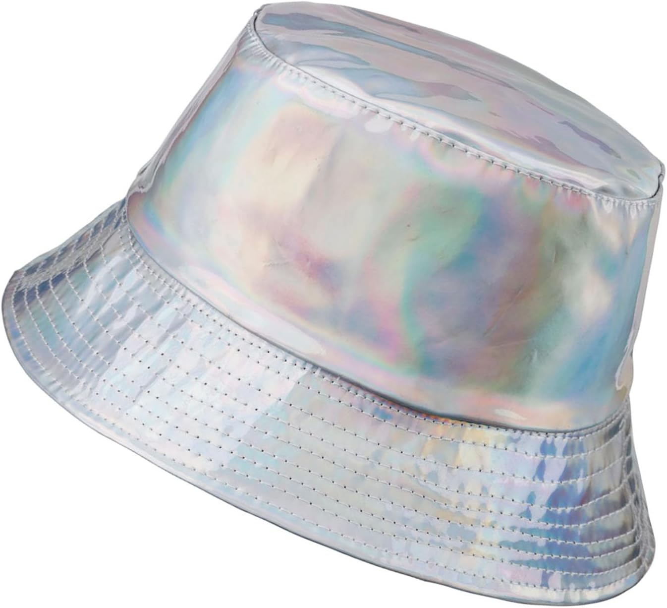 Unisex Black Bucket Hat Waterproof Rain Hat Reversible Shiny Rave Bucket Hat for Concert Festival - Image 6